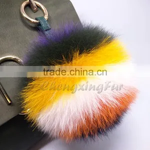 CX-R-55 Best Selling Wholesale Fashion Pendant Cute Fox Fur Ball Bag Charm thumbnail-2