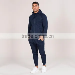 High Quality Tracksuits Mens Plain Cotton Tracksuit Gym Fitness Tracksuit thumbnail-2