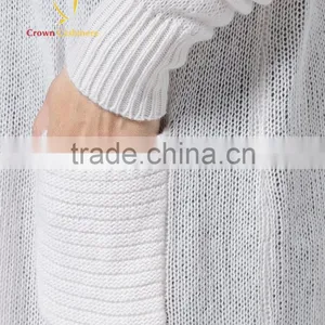 White Long Womens Cardigan in China thumbnail-3