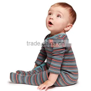 Striped Cotton Onesie Wholesale Baby Clothes thumbnail-1