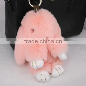 New Design Rabbit Faux Fur Doll Hare Bunny Keychain Holder Keyring Women Bag Pendant Giftt15cm and 19cm Fmq-45 thumbnail-3