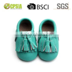 Top Selling Leather Baby Shoes Soft Sole Moccasin Designer Kids Shoes thumbnail-1