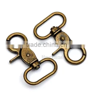 25mm 1inch Antique Brass Bronze Color Alloy Swivel Clasps Snap Key Hooks DIY Key Chain Ring HK-005 thumbnail-4