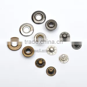 4 Part Brass Metal Snap Button 16mm Bubble Fastener Black/nickle/Bronze Jacket Fastener thumbnail-1