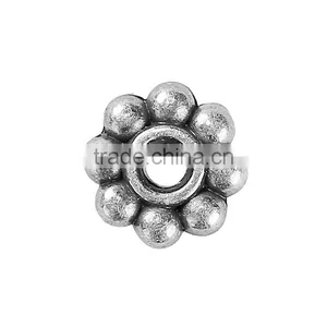 Zinc Based Alloy Spacer Beads Flower Antique Silver thumbnail-1