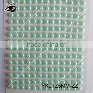 5MM Size Aquamarine Stickers Self Adhesive Rhinestone Sticker Pearl Rhinestone Decals thumbnail-1