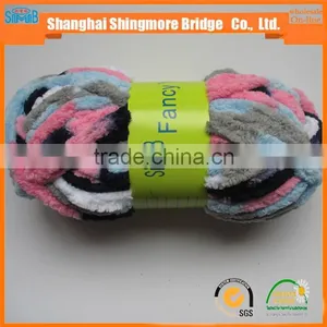 China Novelty Yarn Factory Cheap Wholesale 100 Polyester Knitting Chenille Yarn for Knitting Scarf in Low Yarn Price thumbnail-1