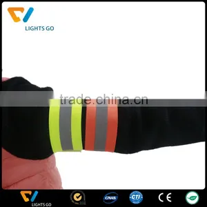 New Design Customized Glow in the Dark Reflective Running Wristbands With Printing Logo thumbnail-1