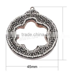 New Other Shape Original Wood Pendants With Rhinestone Cheaper Price thumbnail-3
