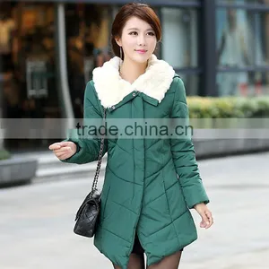 2014 New Korean Female Long Sections Slim Down Mian Cotton Clothes Women Jacket a Generation of Fat thumbnail-1