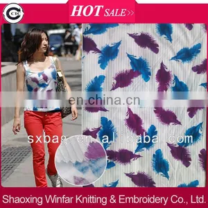 Drop Needle Interlock Printed 65 Polyester 35 Cotton Fabric for Garment thumbnail-1