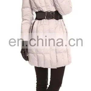 Wholesale Long Slim Down Jacket With Blet thumbnail-3