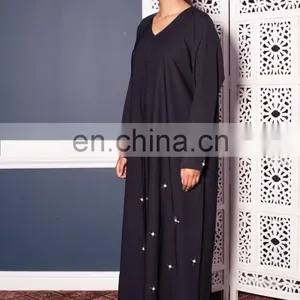 Custom Make Your Own High Quality Denim Dubai Abaya,girl Beautiful Abaya Egypt thumbnail-3