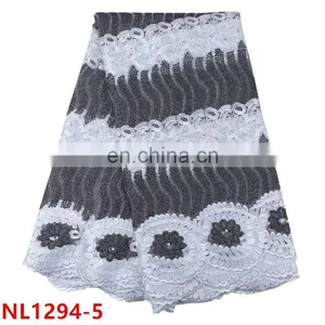 2017 New Arrival Nigeria Net Lace With Stones Soft Net Lace Fabric, Teal Tulle Lace Fabric for Party thumbnail-6