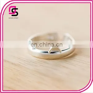 2017 New Style Sterling Silver Opening Adorable Cat Ear Ring Agent thumbnail-6