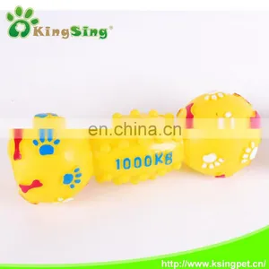 SM. Dumbbell W/paw Bone Print Pet Toy/dog Toy thumbnail-5
