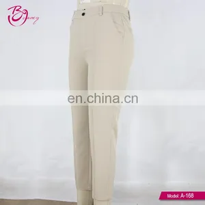 Low Price Casual Style Beige Color Women'S Spandex Long Pants thumbnail-4
