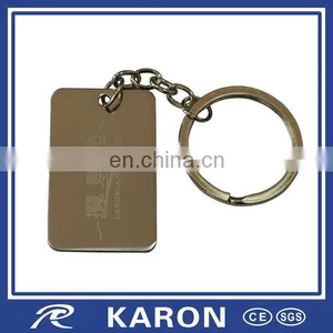 Wholesale Rectangle Blank Metal Keyrings in Steel thumbnail-1