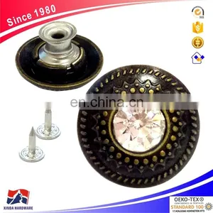 19.5 mm Chinese Manufacturers Couture Sewing Jeans Coat/metal Diamond Button thumbnail-1