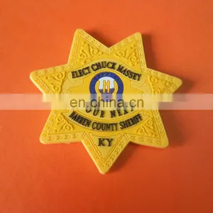 Customized Yellow Color Srat Shaped Enbossed Logo Rubber Drink Coaster Cup Mat thumbnail-1