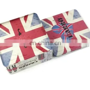 Matte Varnished Flags Pattern Pierced Bottom Present Tin Box thumbnail-3