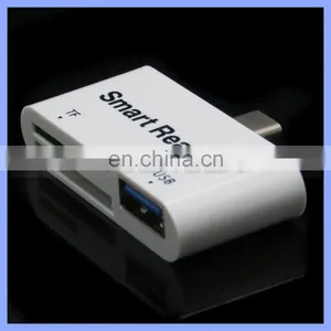 USB-C Card Reader 3 in 1 Type C USB 3.1 5 Gbps TF SD Card Reader Type-C With USB 3.0 Port/TF/SD Smart Adapter for MacBook thumbnail-1