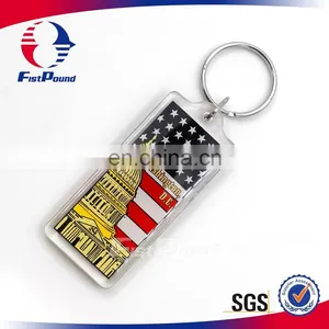 Rectangle Washington Acrylic Keychain With Your Custom Logo thumbnail-1