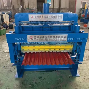 Cangzhou Dixin Galvanized Metal Aluminum Double Layer IBR Trapezoidal Sheet Roof Tile Wall Panel Cold Roll Forming Machine thumbnail-2