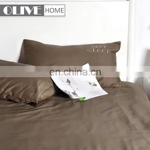 2018 OLIVEHOME 100% Cotton Soild Color Queen Size Home Embroidery Quilt Set Children Bedding Sets Black Comforters thumbnail-5
