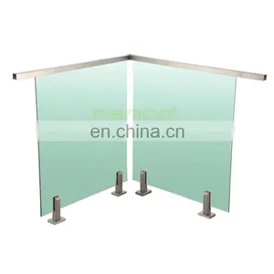 Best Modern Design Glass Fence and Glass Spigot Stainless Steel Frameless Glass Balcony Railing thumbnail-4
