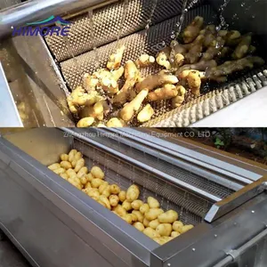Automatic Ginger Sweet Potato Washing Peeling Machine With Brush Roller Cleaning thumbnail-5