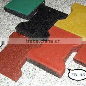 Rubber Bricks/ Rubber Pavement/ Rubber Paving Bricks/Dogbone Rubber Paver thumbnail-1
