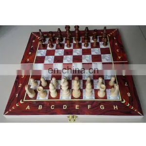 Beautiful Wooden Chess Set Board Game thumbnail-5