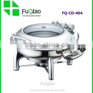 Hot Sale Restaurant & Hotel Supplies Stainless Steel Induction Chafing Dish With Glass Lid thumbnail-1