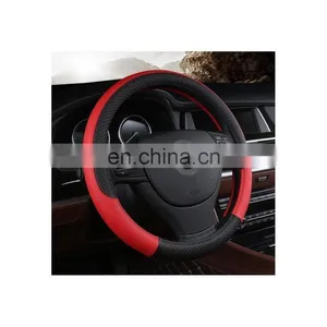 6 Color Non-Slip Sweat Good Breathable Pu Leatherette 15 Inch Car Steering Wheel Cover Mini Cooper Silicone Fashionable Steering thumbnail-3