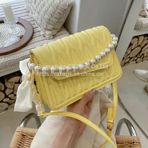 Mini Fragrant Wind Pleated Armpit Bag Women's Bag 2021 New Ringbone Chain Bag Fashion One Shoulder Hand-held Crossbody Bag thumbnail-3