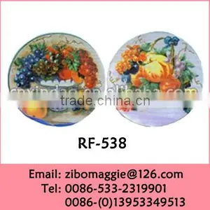 Round Shape Porcelain Promotion Plate With Decorative Design for Perosnalized Decorative Plate thumbnail-1