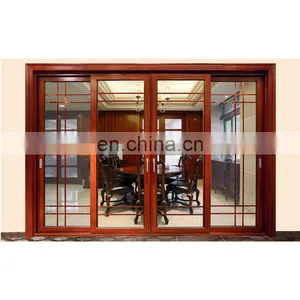 2019 New Wood Grain Aluminum Sliding Windows Dnd Doors Design thumbnail-3