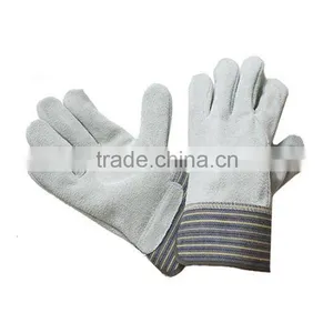 High Quality Cow Split Leather Mechanic Gloves thumbnail-1