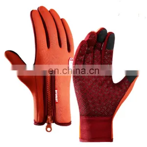 Outdoor Winter Thermal Sports Bicycle Gloves Windproof Warm Full Finger Motorcycle Cycling Ski Glove thumbnail-1