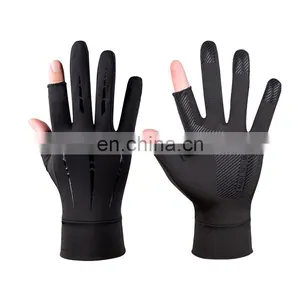 New Cycling Ice Silk Sunscreen Outdoor Half Finger The Other Sports Driving Cycling Fishing Gloves thumbnail-4