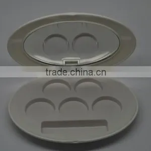 Oval Compact Case With Mirror,makeup Case thumbnail-1