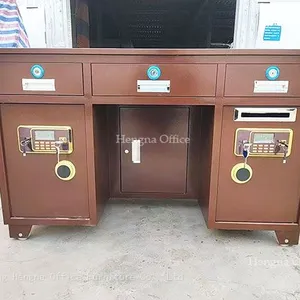 Secure Bank Office Desk With Electronic Password Locker for Financial Services; Durable Cold Rolled Steel for Commercial Use thumbnail-3