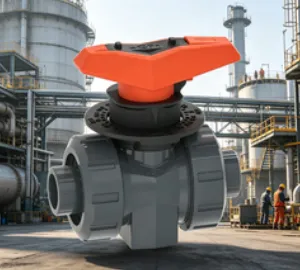PVC Metering Ball Valve PVC-U Flow Control Valve for Water Treatment System Chemical Pipeline Control thumbnail-5