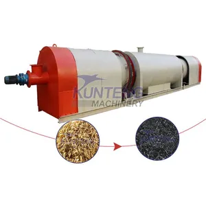 New Design Continuous Rice Husk Carbonization Furnace Best Straw Peanut Shell Pyrolysis Furnace EPC thumbnail-1