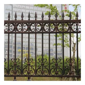 Boundary Wall Grill Fence Square Tube Zinc Steel Spear Top Picket Fence With Metal Picket Outdoor Ornamental Fence thumbnail-2