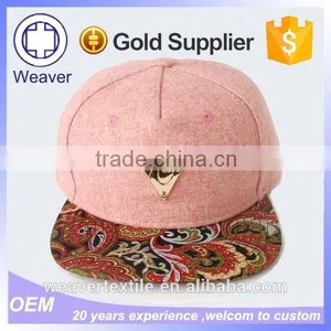 New Product Metal Plate Snapback Hats Metal 3d Letters 5 Panel Hat thumbnail-1