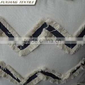 Handcrafted Poly- Cotton Wave Decoration Cushion for Home thumbnail-3
