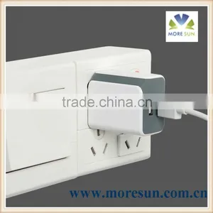 2.4 Amp (12 Watt) Dual USB Wall Charger With Foldable Plug for Cellphone thumbnail-5