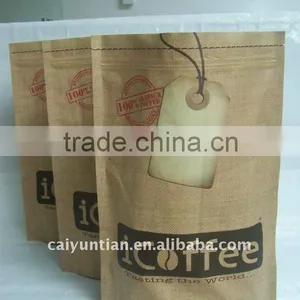 Tin Tie Aluminum Stand up Coffee Pouch Square Bottom Zipper Pouch With Customized Logo Printing thumbnail-4